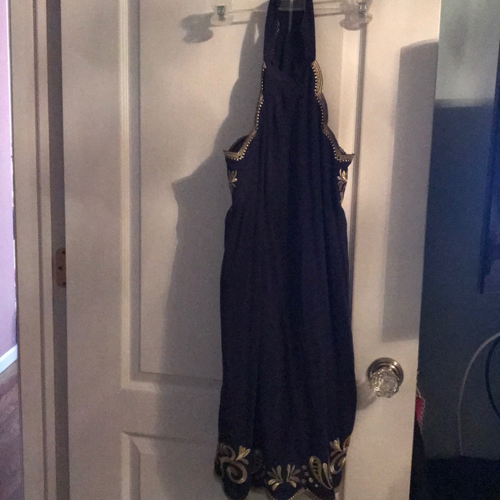 Lily Pulitzer Navy Blue & Gold Dress